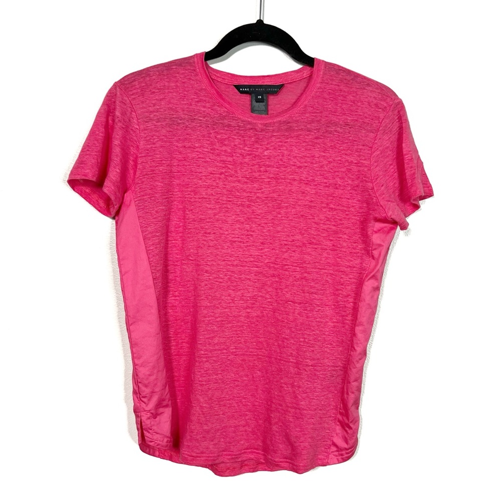 MARC by MARC JACOBS Pretty Bright Pink Linen Cotton Top size XS